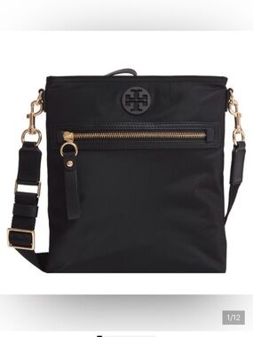 Tory Burch Navy Tilda Swingback Crossbody with Gold-Tone Hardware